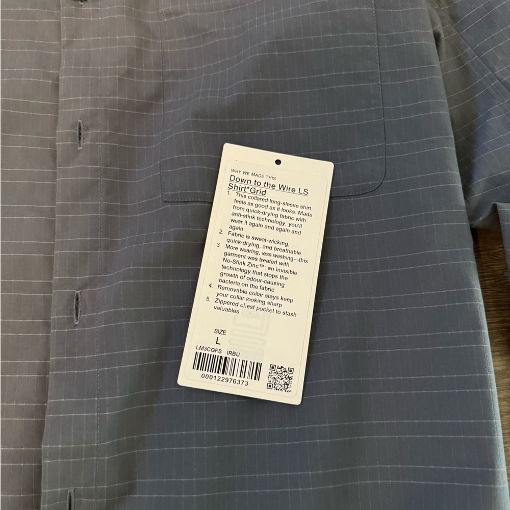 Lululemon down to the wire long sleeve button up